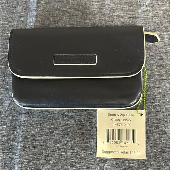 Vera Bradley Snap and Zip Case -Navy - Picture 1 of 3